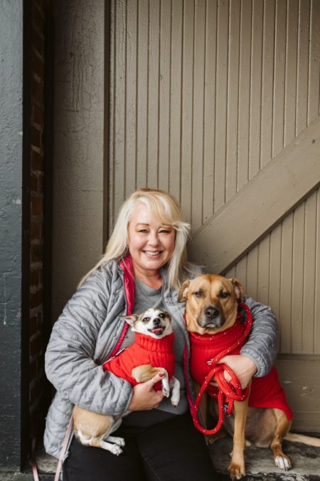 Heidi Retzlaff and her dogs